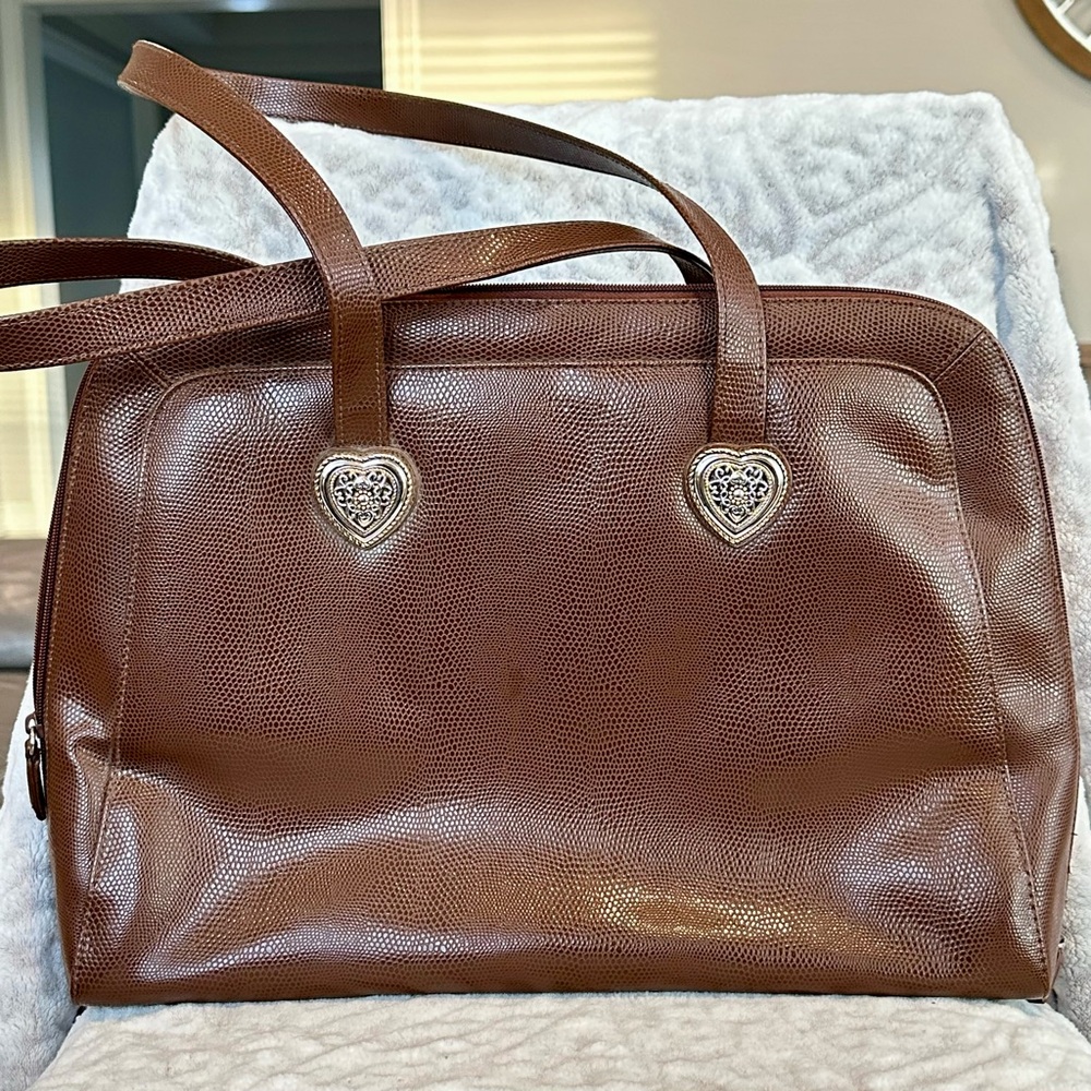 ✨EUC✨Coldwater Creek Brown Pebbled Laptop/ Tablet Travel Bag - Picture 9 of 16